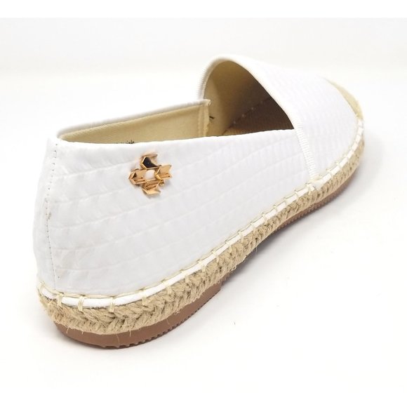 Women's Flat Loafer Espadrilles, E-2820, White - Picture 3 of 5